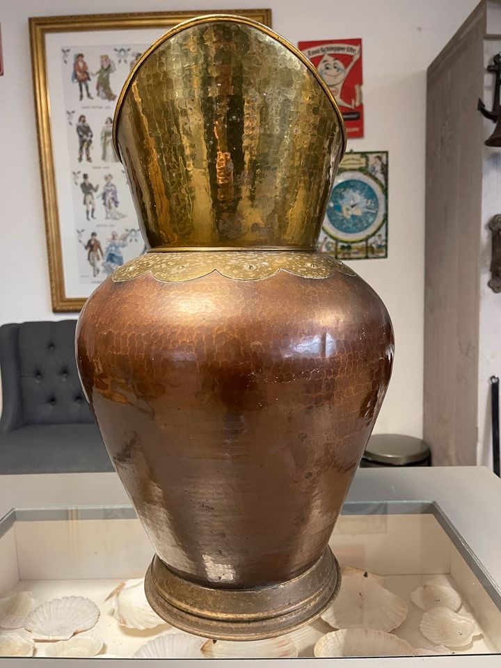 Große Kupfer Messing Vase Kanne Blumenvase Dekoration in Mönchengladbach