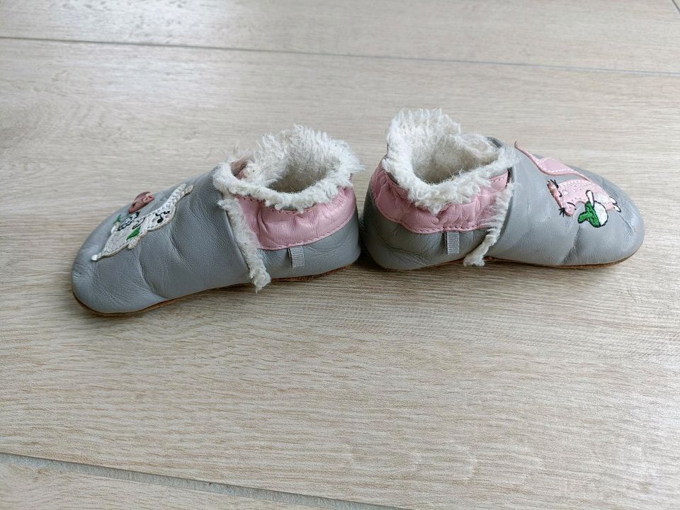 Krabbelschuhe warm Leder Gr.20 Eichhörnchen & Hase in Grevesmuehlen