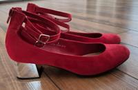 Ballerina rot mit silbernem Absatz Niedersachsen - Walsrode Vorschau