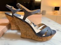 Original Miu Miu by Prada Wedge-Sandalen, blau, Kork, NEU! Berlin - Mitte Vorschau