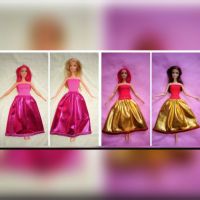 Barbie & Curvy Puppen Kleider Prinzessin Abendkleid Glitzer Brandenburg - Wittenberge Vorschau