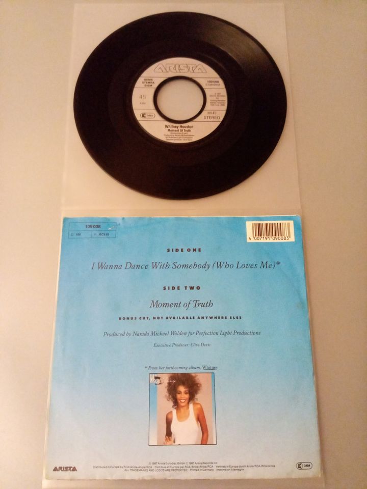 Whitney Houston Single–I Wanna Dance With Somebody (Who Loves Me) in Köln