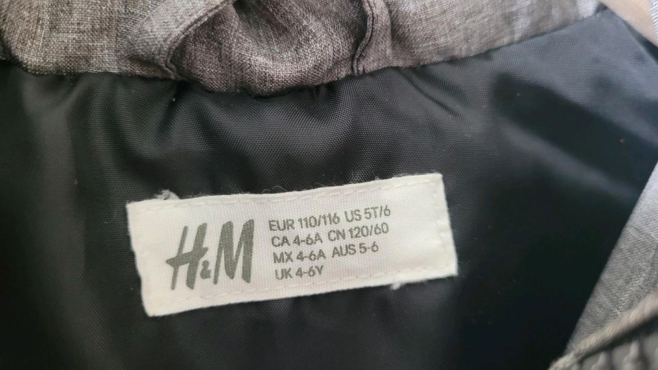 Weste, Übergangsjacke, H&M, wie neu,  110/116 in Alzey