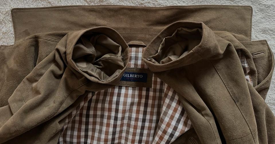 Ziegenleder Ziegenvelouers Herrenjacke Sacco Blazer Gr.50 NEU in Stahnsdorf