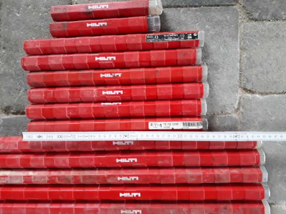 Hilti Bohrer TE Verpackung Hülse Tubes in Regen