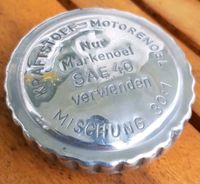 Oldtimer Tankdeckel  Alu. ca. Dm. Patent Blau 30 : 1 , Nur Markeö Sachsen - Reichenbach (Vogtland) Vorschau