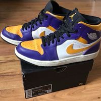 Nike air Jordan mid Lakers Lila Gelb 46 Nordrhein-Westfalen - Hückelhoven Vorschau