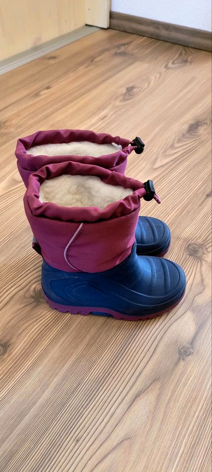 Stiefel, Gummistiefel gefüttert, neuwertig, Größe 25,Mädchen in Bechhofen