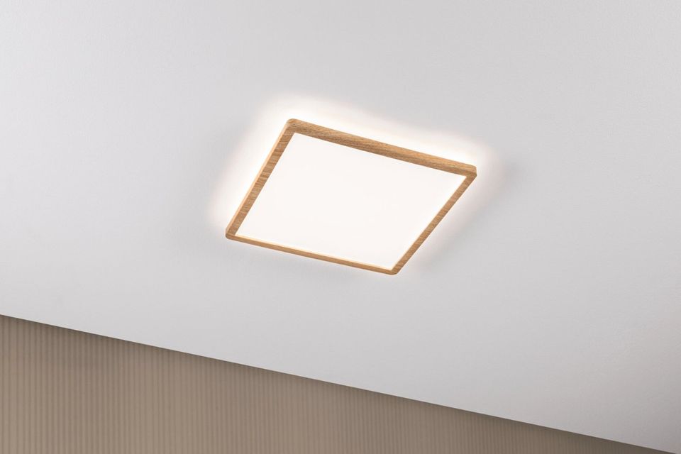 Paulmann LED Panel Atria Shine Backlight IP44 eckig holzoptik in Schwalmtal