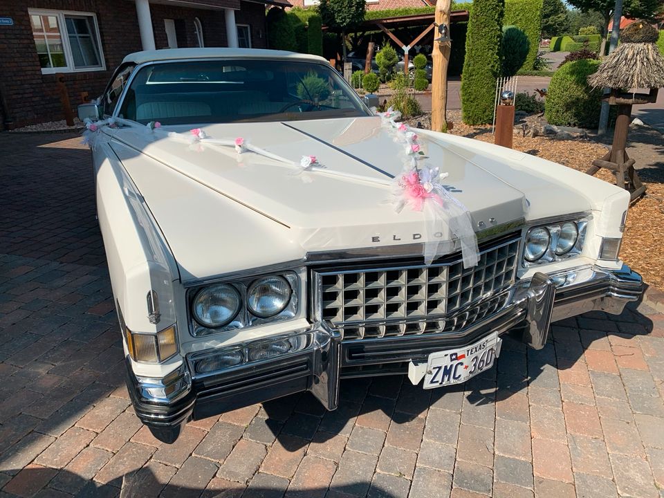 Cadillac Cabrio Hochzeitsauto Hochzeitswagen Oldtimer mieten in Großefehn