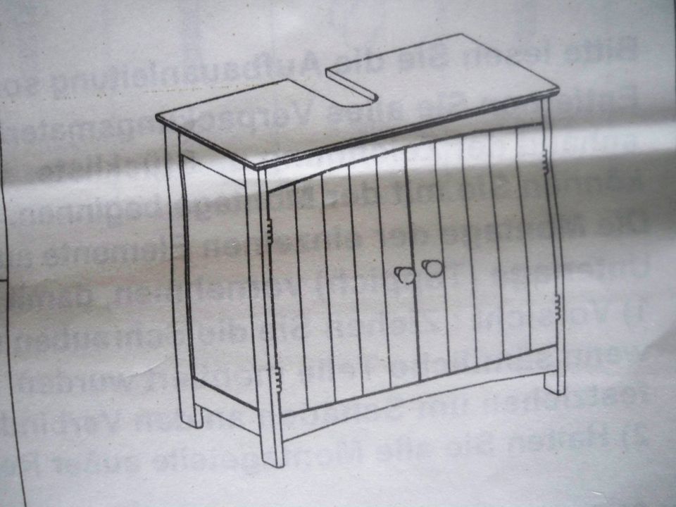 Waschbeckenunterschrank Gelb-Natur Neu in Burgkunstadt