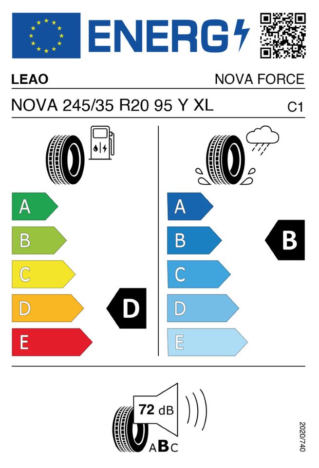 4x Neu 245/35R20 95Y Sommerreifen LAEAO Nova Force in Helmstedt