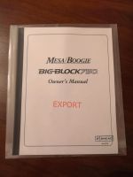 Bedienugsanleitung Mesa Boogie Big-Block750 Nordrhein-Westfalen - Recke Vorschau