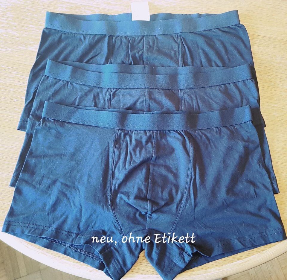 3 neue Herren Unterhosen boxer dunkelblau 8xl in Küssaberg