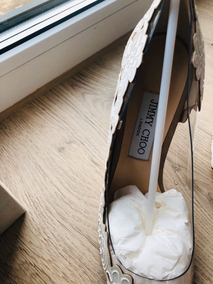 Jimmy Choo Romy 100 White clear in Düsseldorf