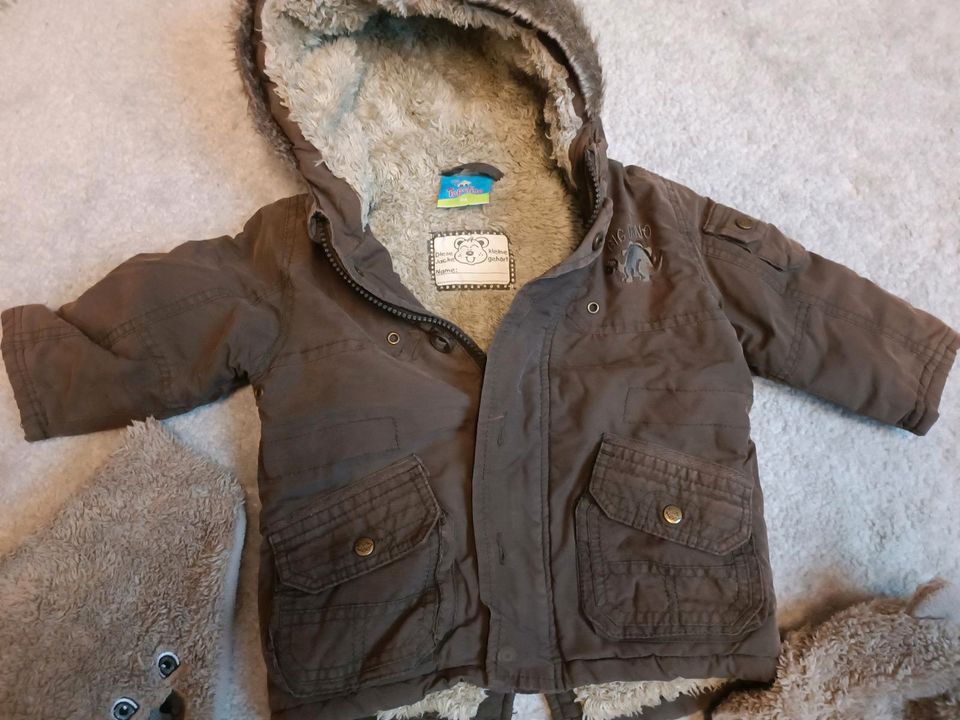 Coole kuschelige Jacke mit Mütze u Schal ⭐ Topolino ⭐ Gr 86 in Pattensen