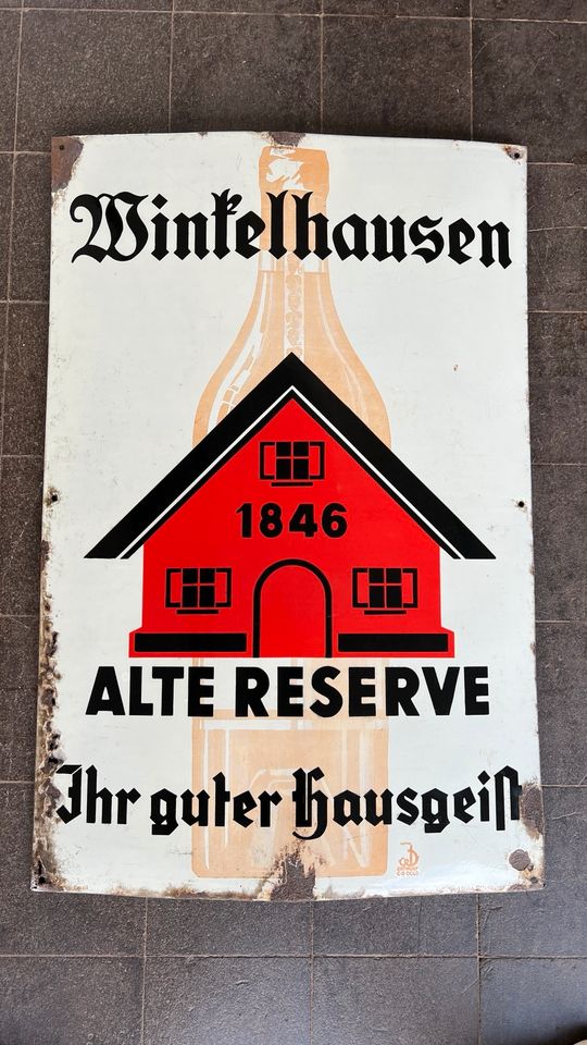 Emailleschild - Alte Reserve - Winkelhausen 1846 - Hausgeist in Plochingen