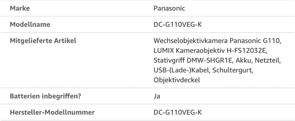 Panasonic Lumix DC-G110 VEG -K mit Stativ, wie neu, unbenutzt in München