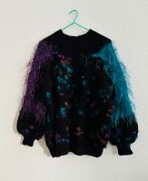 Pullover Wolle Mohair M schwarz türkis lila Handgestrickt NEU! Nordrhein-Westfalen - Krefeld Vorschau