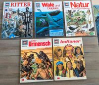 5 Was ist was Bücher: Ritter,Wale&Delphine,Natur,Urmensch,Indian Nordwestmecklenburg - Landkreis - Boltenhagen Vorschau