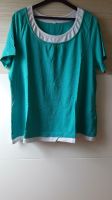 Sheego Shirt mit 2in1-Optik, grün-weiß, Größe 48/50 Mecklenburg-Vorpommern - Ducherow Vorschau