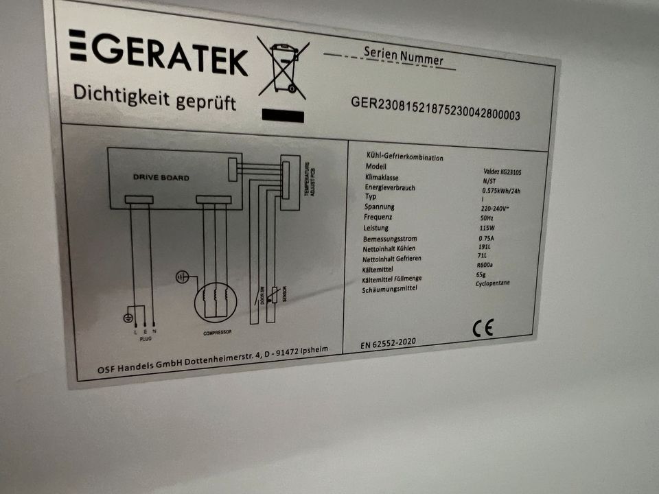 Kühlschrank mit Gefrierfach in Neu-Isenburg