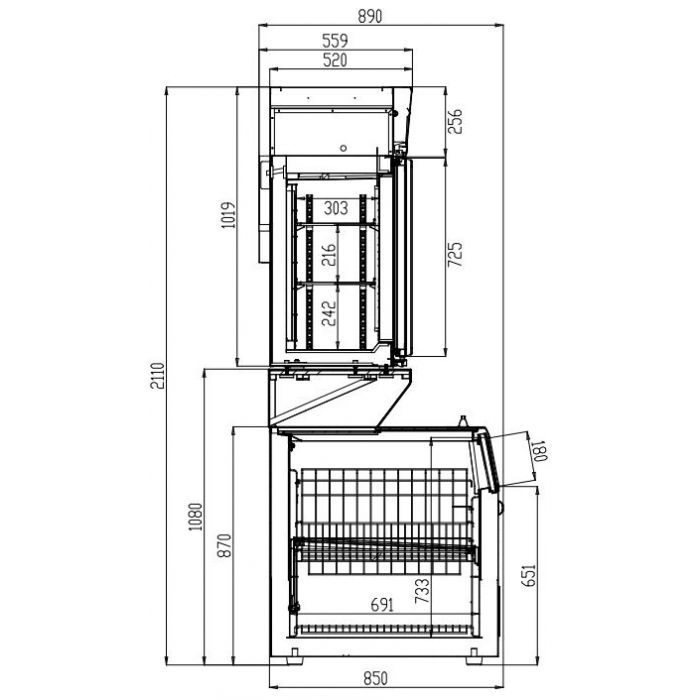 mvbgastro Sonderpreis ⚠ Supermarkt komplett Tiefkühlung Tiefkühltruhe 1454x850x2110mm Tiefkühlschrank Gefriertruhe Eistruhe Gefrierschrank Kühltruhe Kühlschrank Tiefkühl Kühl Gefrierkombination in Lübbecke 