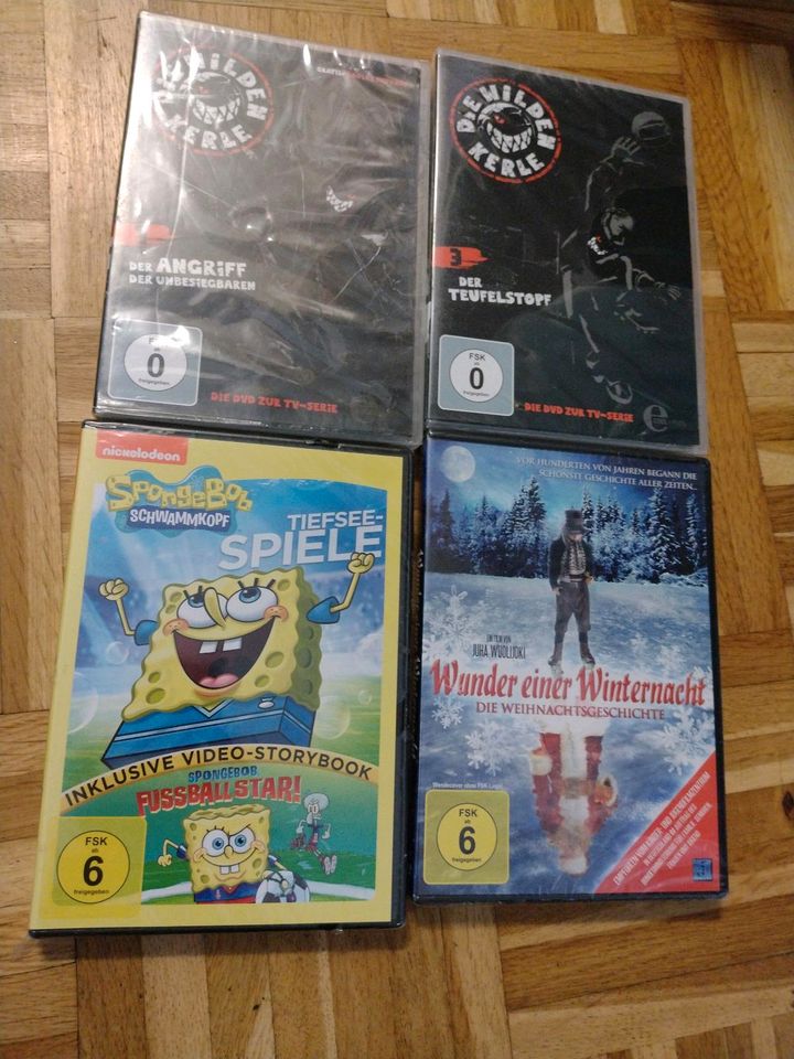 13 DVD Kinder Konvolut Sammlung OVP Wilde Kerle Star Wars Sponge in Bad Aibling