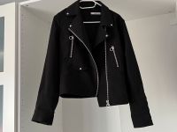 Mango Bikerjacke schwarz mit silbernen Details Saarland - Saarlouis Vorschau