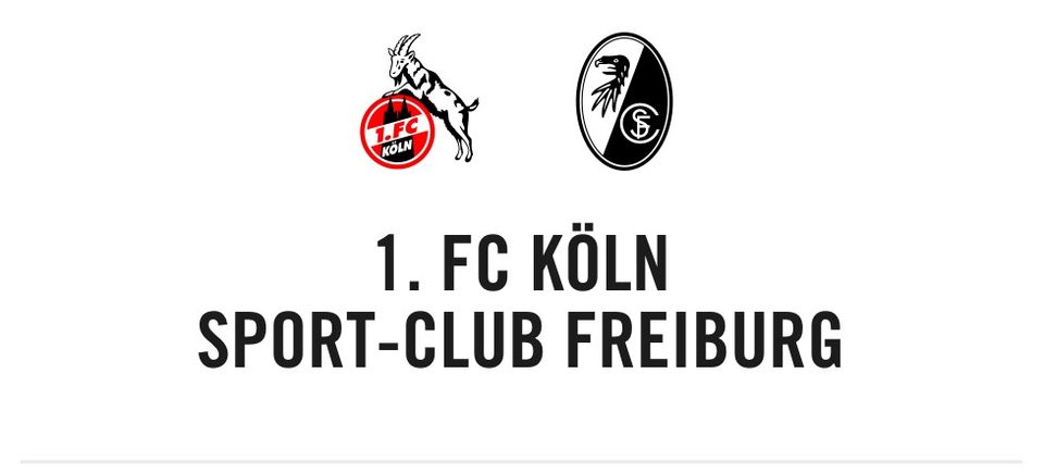 1. FC Köln vs. Freiburg Ticket abzugeben in Hamburg