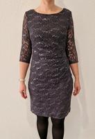Neuwertig! Kleid Grau Silber Spitze Pailletten P&C Mariposa XL 42 Bayern - Nersingen Vorschau