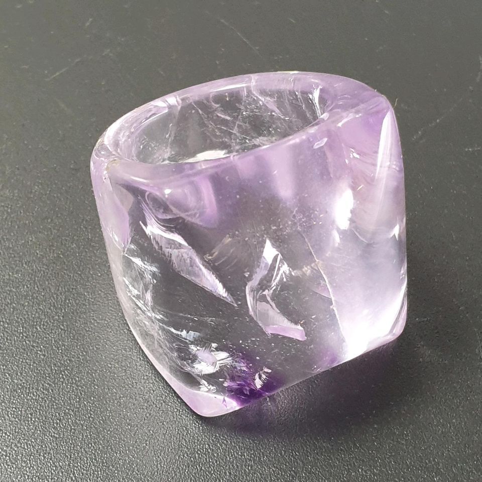 Echter Amethyst Edelstein Ring ( Größe 20,4 / 64 ) 26x28 mm in Recklinghausen