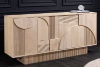 Design Sideboard ART DECO 170cm weiß gekälkt Mangoholz massiv 3D-Front Riess-Ambiente Kreis Pinneberg - Halstenbek Vorschau