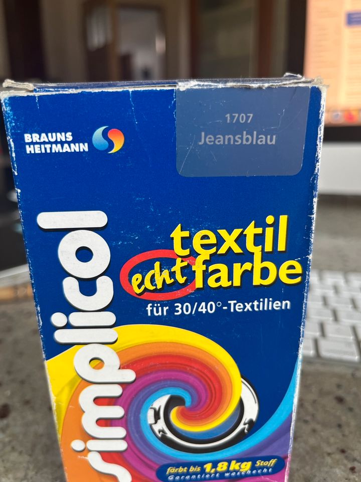 SUCHE Simplicol Textil Echtfarbe jeansblau Textilfarbe in Saarland -  Beckingen | Basteln, Handarbeiten und Kunsthandwerk | eBay Kleinanzeigen  ist jetzt Kleinanzeigen