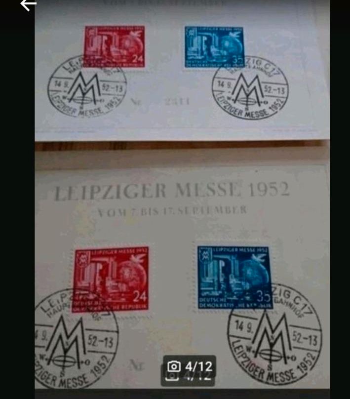 Briefmarken Leipziger Messe in Blankenfelde-Mahlow