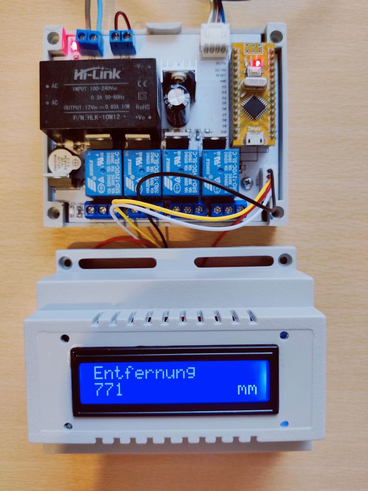 Entfernungsmesser DIN-Schienenmontage 10–1200 mm 4 Relays 2 Alarm in Rosenheim