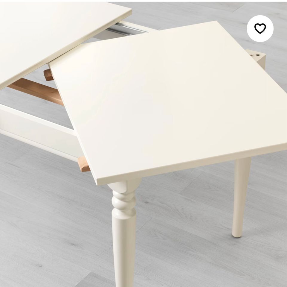 Ikea Ingatorp Ausziehtisch weiß 155/215 x 87 cm Landhausstil in Mülheim (Ruhr)