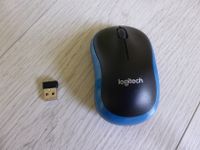 Logitech Maus M185 Wireless Mouse, schwarz / blau, 3 Tasten Sachsen-Anhalt - Schnaudertal Vorschau