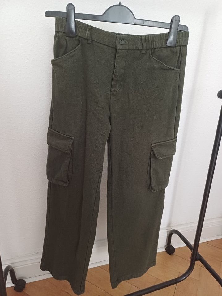 SHEIN Damen Cargo Hose Jeans Denim khaki grün  34 36 S in Berlin