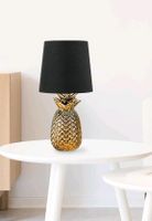 Tischlampe, Wohnzimmer, Nachttischlame, Ananas-Lampe gold-schwarz Wuppertal - Ronsdorf Vorschau