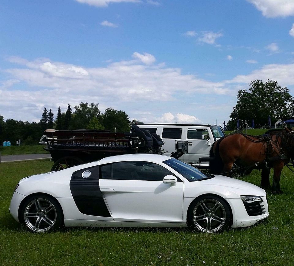 Audi R8 [weiß] mieten Werbung Events Filmdreh Video Promotion in Mainz