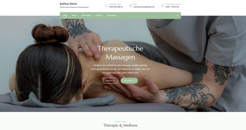 Myotherapy Massage Therapy Berlin | Praxis & Mobile in Berlin