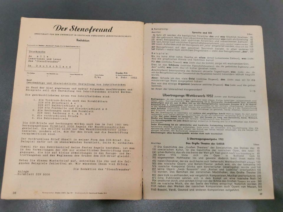 2 DDR Hefte Der Stenofreund Heft Buch Bücher Zeitschriften Alt in Dresden