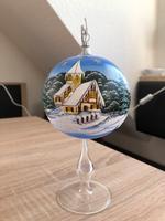 Rarität: große Winter-Glaskugel, echt Lauschaer Glas, Handarbeit Bayern - Roßtal Vorschau