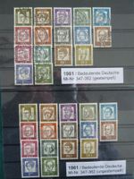 Briefmarken - 1961 - ungest. / gest. Mi-Nr. 347-362 Nordrhein-Westfalen - Balve Vorschau