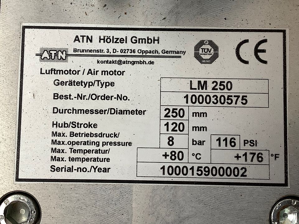 ATN Hölzel LM 250 Luftmotor für Fasspumpen 8bar in Korschenbroich