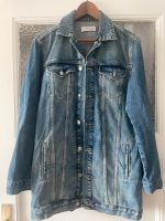 Mango Damen Jeansjacke lang Gr.XS/S used look Hessen - Taunusstein Vorschau