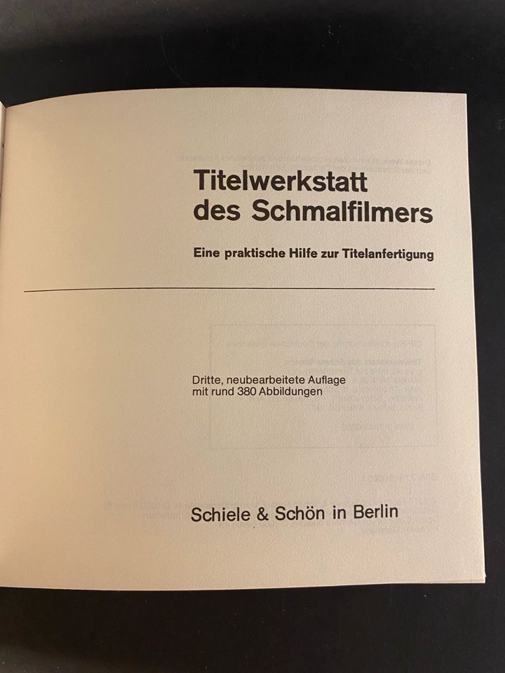 Titelwerkstatt des Schmalfilmers - dritte Auflage-Schiele & Schön in Frankfurt am Main