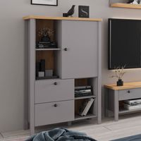 Highboard Grau Sideboard Wohnzimmerschrank Kommode Holz VB180€* Sachsen-Anhalt - Magdeburg Vorschau