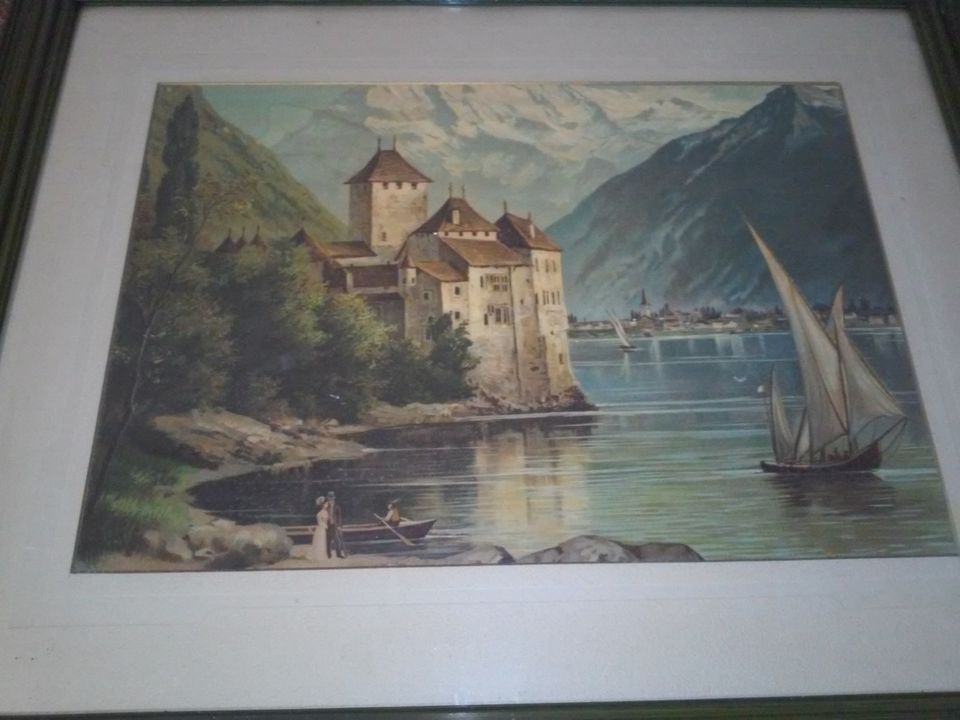 Kunstdruck/Gemälde Gustave Courbet -Chillon Castle/Alpen?!gerahmt in Bad Segeberg